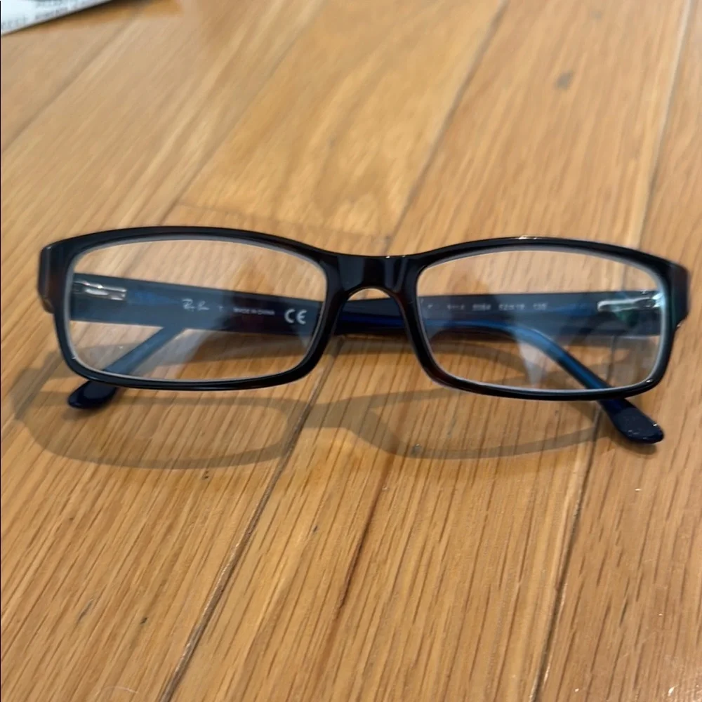 Ray-Ban RB5114 5064 Eyeglasses Rectangle Blue Full Rim Frame 52-16-135